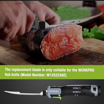 WORKPRO 8" Replacement Blades Only for 12V Cordless Electric Fillet Knife (W125223AE) - size: 8in