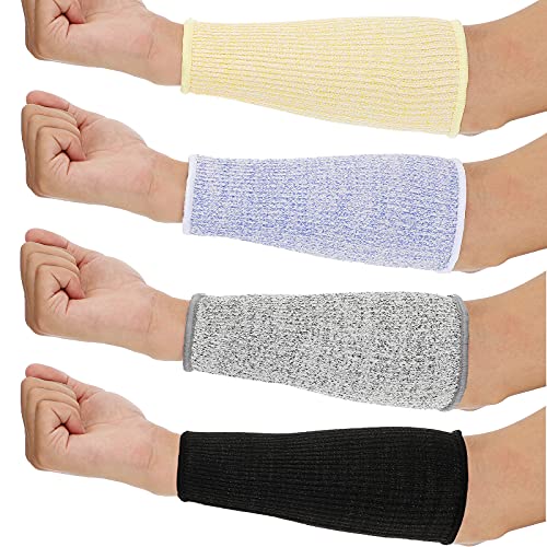 Neer 4 Pair Protective Arm Sleeves Cover,7.9 Inch,Black,Purple,Gray,Beige - color: Black, Purple, Gray, Beige, size: 7.9 Inch