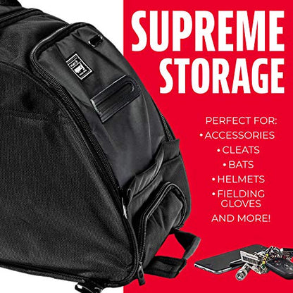Franklin Sports Traveler Roller Equipment Bag - Black
