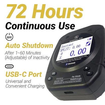 Indesign Shot Timer with Belt Clip - 2025 Upgraded Shot Timer for Shooting Competition, Bluetooth Connect, Ideal for IPSC, IDPA, USPSA - color: Black