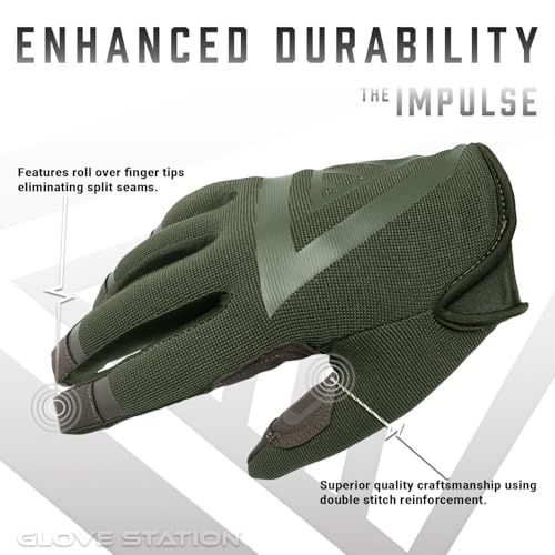 Glove Station Impulse Utility Gloves, Touchscreen, Impulse 1.0 - color: Impulse 1.0 - Green, size: Large