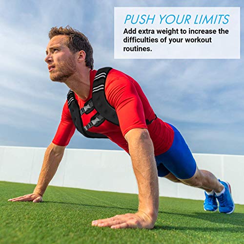 "Aduro Sport Weighted Vest Workout Equipment, 4lbs/6lbs/12lbs/20lbs/25lbs/30lbs Body Weight Vest for Men, Women, Kids" - style: 6 Pounds (2.72 KG)