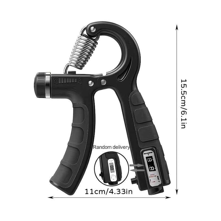 Heavy-Duty Adjustable Hand Gripper 11-132LB, Strength Training with Weight Settings, Forearm & Hand Builder for Gym, Wrist Curl, Pull, Weightlifting - Full-Body Workout Equipment