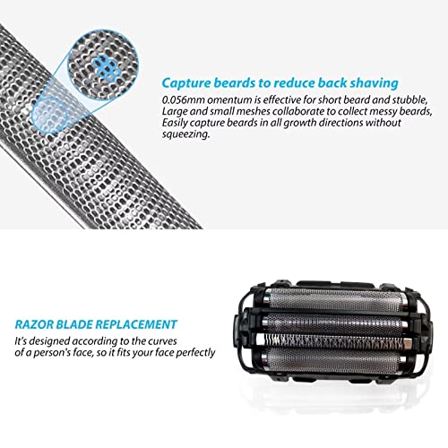 GRABOTE WES9025PC Razor Outer Foil Inner Blade Replacement Set ES-LA93-LA63 for Panasonic