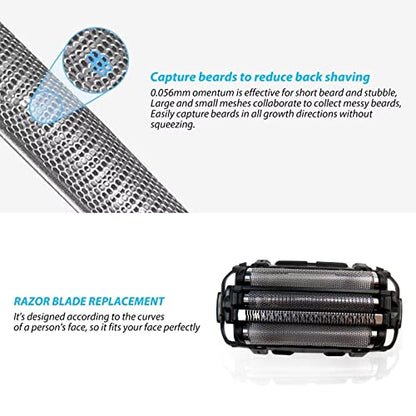 GRABOTE WES9025PC Razor Outer Foil Inner Blade Replacement Set ES-LA93-LA63 for Panasonic