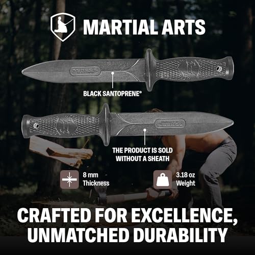 Condor Tool & Knife Training Kombat Rubber Dagger | Fake Knife with a Santoprene Handle | Fighting Knife | Rubber Training Knife | 6.97in Blade | 3.1oz