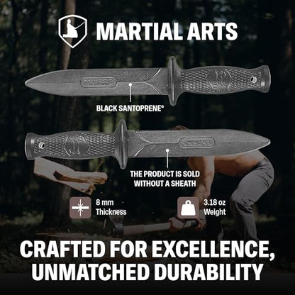 Condor Tool & Knife Training Kombat Rubber Dagger | Fake Knife with a Santoprene Handle | Fighting Knife | Rubber Training Knife | 6.97in Blade | 3.1oz