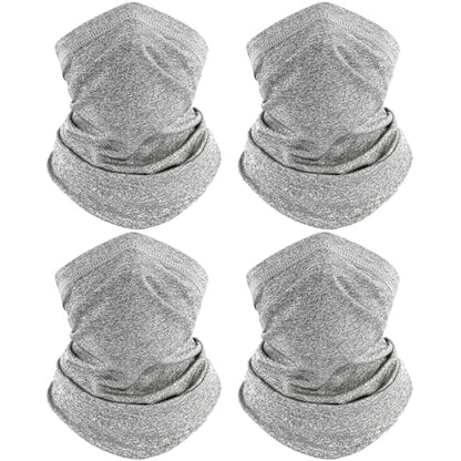 TICONN Neck Gaiter for Men Women, Cooling Bandana Face Mask Cover Gator - color: 4 Heather Gray, style: Quick Dry