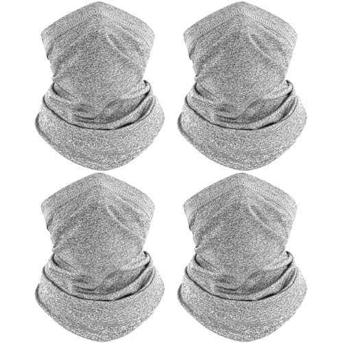 TICONN Neck Gaiter for Men Women, Cooling Bandana Face Mask Cover Gator - color: 4 Heather Gray, style: Quick Dry