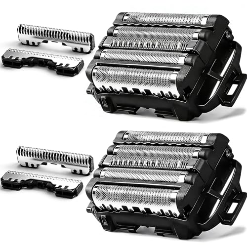 WES9032P Replacement Outer Foil and Inner Blade Set,Compatible with Panasonic ARC5 5-Blade Shavers ES-LV97-K,ES-LV67-K,ES-LV95-S,For men's shaving（2Packs） - color: grey