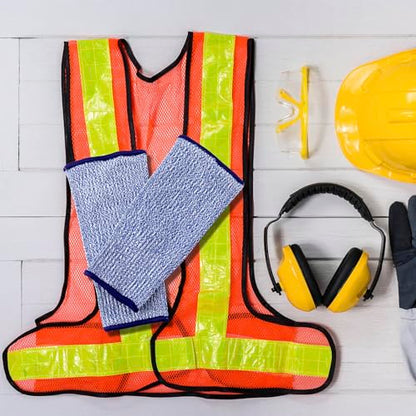ANCIRS Cut Resistant Sleeves for Arm Protection, Gardening Sleeves, Dog Bite Safety Arm Sleeves - color: Blue