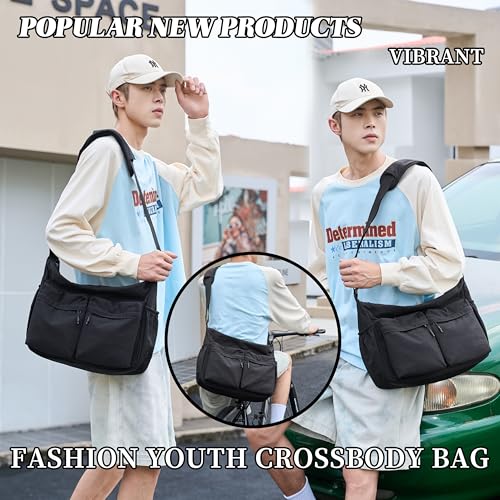 FSD.WG Crossbody Messenger Bag for men Shoulder Bag Large Capacity Laptop Bag Casual Bag - color: 59black