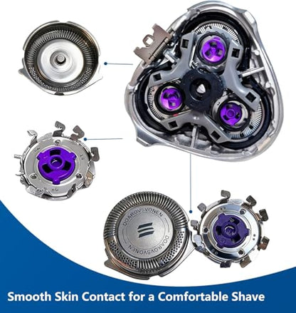 HQ8 Replacement Blades Compatible with Philips Norelco Aquatec Shavers – 3 Pack,Razor Blades for PT720 PT730 AT880 At830 AT810 AT815 Electric Razors(3-Blades)