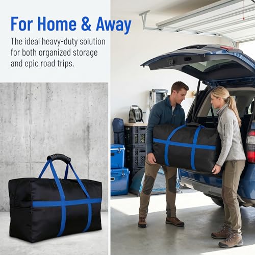 56 Inch Travel Duffel Bag, Heavy Duty 600D Foldable Large Capacity - size: 56"(L)*15"(W)*27"(H)