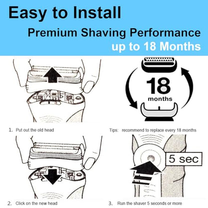 Series 5/6 53B Replacement Head for Braun Electric Foil Shaver, 1 Count - size: 1 Count (Pack of 1)