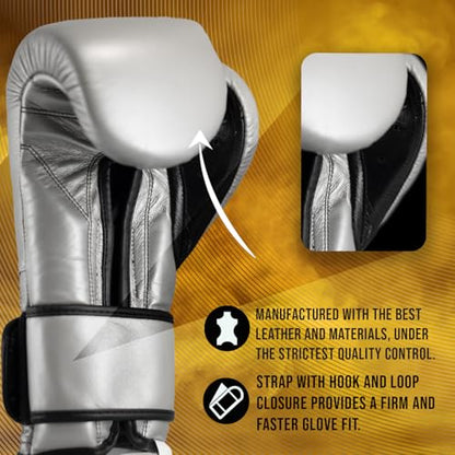 CLETO REYES Training Boxing Gloves with Hook and Loop Closure for Sparring and Heavy Punching Bags, Men and Women, MMA, Kickboxing, Muay Thai - color: Brilliant Yellow, size: 14oz.
