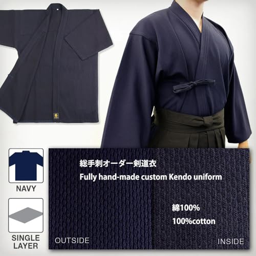Kendo Gi Aikido Samurai Hakama Martial Arts Clothing Kimono Shirts Costumes Formal Kyudo Kimono - color: Gi-a, size: 160cm