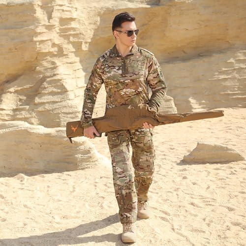 Fast Rifle Case Gun Cover for Hunting Range Shooting - 42.5" to 58" - color: Coyote Brown