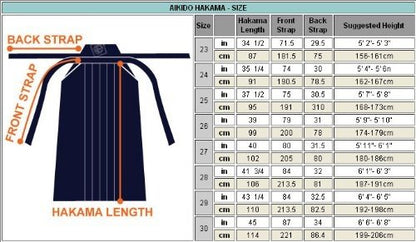 E-BOGU Black Tetron Hakama for Kendo, Iaido and Aikido - size: 29