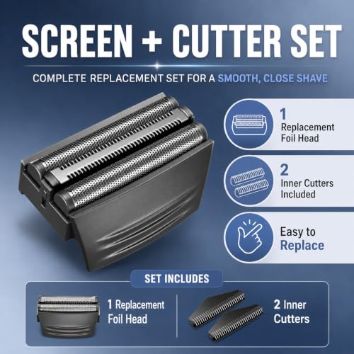 Shave Foil & Cutters Blade Compatible with Remington F4900 F5800 F7800 Head - color: 2 Pcs Black