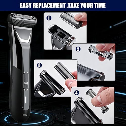 Heads Shaver for MANSCAPED The Lawn Mower 5.0 Ultra Replacement Foil Blade - color: Black/Lawn Mower 5.0 Foil Blade