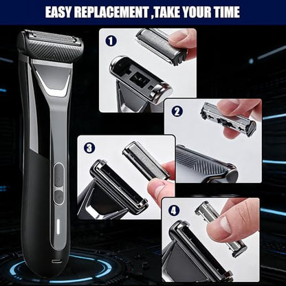 Heads Shaver for MANSCAPED The Lawn Mower 5.0 Ultra Replacement Foil Blade - color: Black/Lawn Mower 5.0 Foil Blade