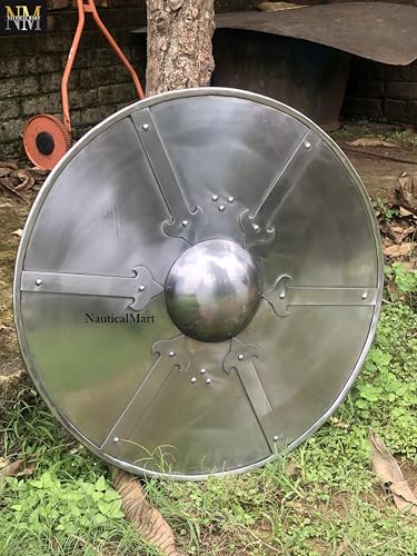 NauticalMart Large Fleur Shield Buckler - size: 15 Inches