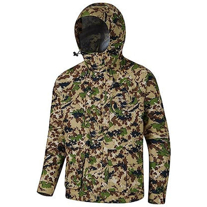 BASSDASH Walker-LW Breathable Waterproof Fishing Hunting Wading Jackets with Silent Outer Fabric for Men Women - color: Highland, size: Medium