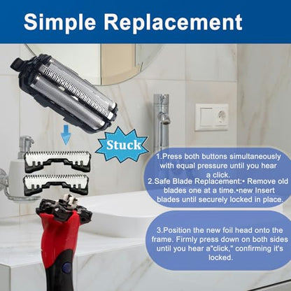Replacement Foil and Blades Kit Compatible with Panasonic Arc 3 ES9013,ES9087 Outer Foil & ES9068 Inner Blades - Fits ES-ST2T, ES-LT41, ES-LT71, ES-ST25 Series Shavers