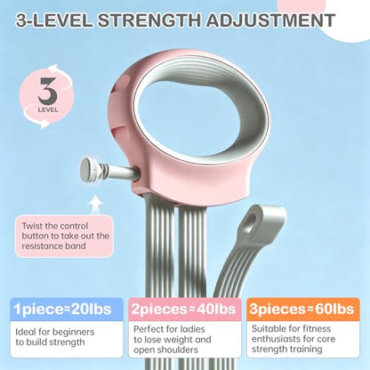Figure 8 Resistance Band, Adjustable Bands with Handles & Foot Strap