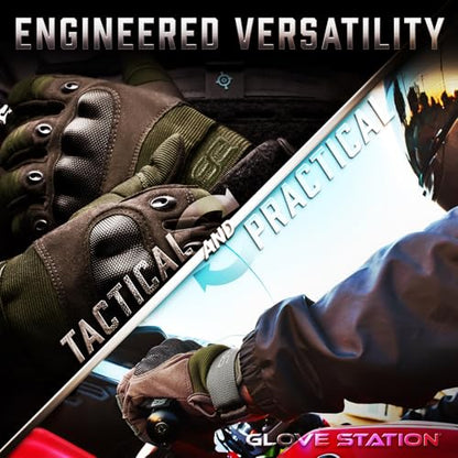 Glove Station Hard Knuckle Utility Gloves, Touchscreen, THKFF, Green, 2XL - color: Green - Hard Knuckle, size: XX-Large