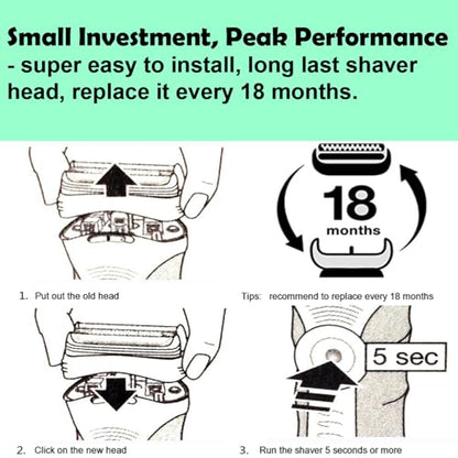 52B Series 5 Replacement Head for Braun Electric Shaver (2 Count) - size: 2 Count