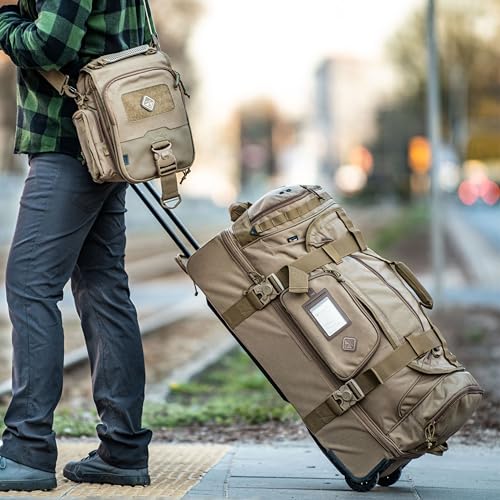 HAZARD 4 Shoreleave - Rolling Duffle Bag With Wheels and Handle - Large Heavy Duty Travel Luggage, Wheeled Camping Duffel Bags for Men and Women, Tactical Weekender Baggage (103.4L)