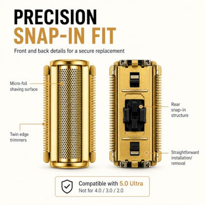 Gold Replacement Foil Blade Compatible with Manscaped Lawn Mower 5.0 Ultra - color: Gold Foil Shaver, size: 1 Pack