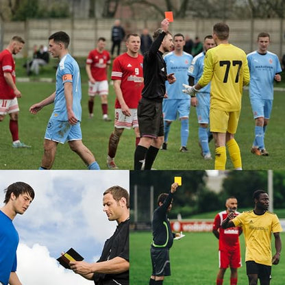 Soccer Referee Cards Set,Red and Yellow Cards for Soccer with Record Paper, Pencil, Card Storage Wallet,Soccer Referee Kit for Football Volleyball Rugby Baseball Matches,Training,Sports Games