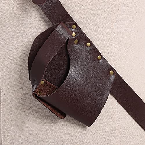 BLESSUME Medieval Knight Belt with Sword Frog Holster Rapier Scabbard Holder 1pc - color: Brown 3