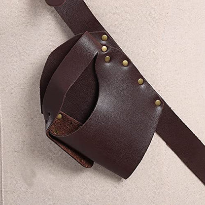 BLESSUME Medieval Knight Belt with Sword Frog Holster Rapier Scabbard Holder 1pc - color: Brown 3