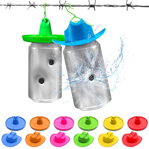 Blast Hat Shooting Target Hangers 12 Pack - Turn 12oz Cans Into Hanging Shooting Targets