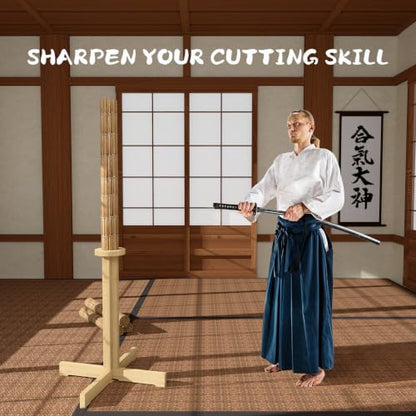 MR Wooden Kendo Tameshigiri Practice Stand 43” Rubberwood
