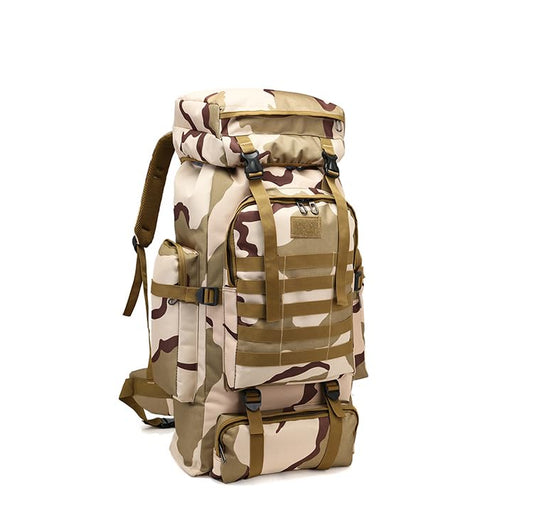 JUMAHE Rugged 80L Military Backpack for Men Versatile, Waterproof, and Breathable Ideal for Camping, Hiking, and Travel (Plateau) - color: Plateau