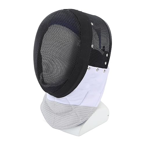 Fencing Mask, Fencing Protective Helmet with Padded Bib for Beginners Practice and Competition (M)