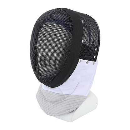 Fencing Mask, Fencing Protective Helmet with Padded Bib for Beginners Practice and Competition (M)