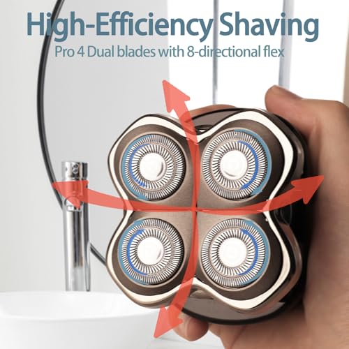 Professional Replacement Head for Skuls Pitbuls Gold PRO, Silver PRO, Diamond PRO Series…Self-Sharpening Blades with Hypoallergenic Foil - size: 1 Count (Pack of 1)