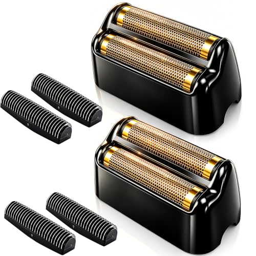 Replacement Foil & Blade Set Compatible with BaBylissPRO FXFS2, Double Foil Shaver Replacement Head for Men’s Electric Razor,2 Count - color: Black, size: 2Pack
