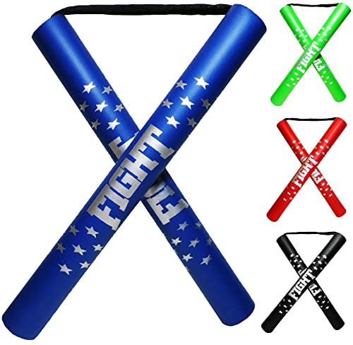 Safe Foam Rubber Stick for Training with Cord for Kids & Beginners - color: Blue