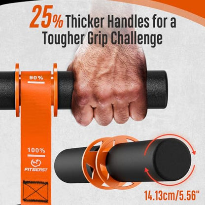 FitBeast Forearm Exerciser Wrist Roller Forearm Trainer - color: Orange