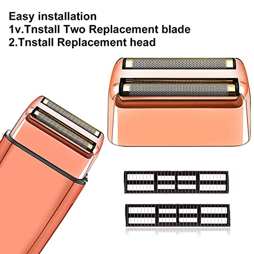 Replacement Heads Foil & Cutters Compatible with BaBylissPRO FXFS2 Shaver - color: Rose Gold