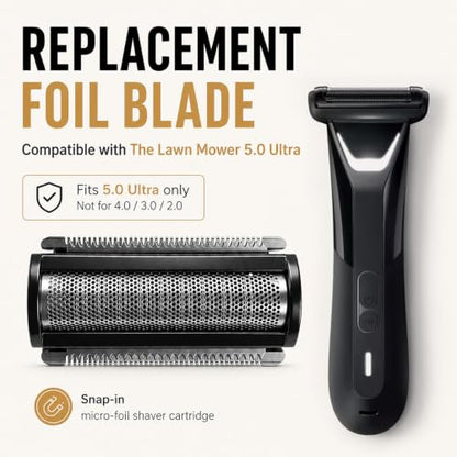2 Pack Replacement Foil Blades for Manscaped Lawn Mower 5.0 Ultra, Black - color: Black Foil Shaver, size: 2 Pack