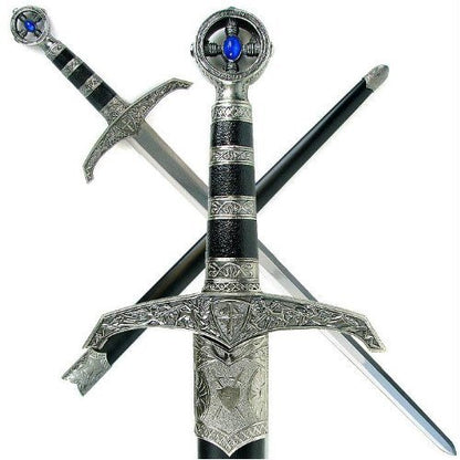 Ace Martial Arts Supply 36" Medieval Knight Arming Sword with Scabbard – Unsharpened Stainless Steel for Cosplay & Display - color: Robin Hood