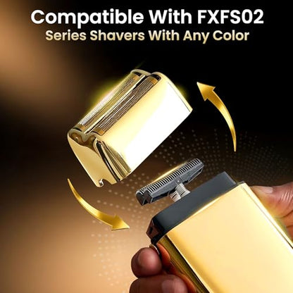 2 Pack Shaver Replacement Foil Compatible with Babyl*ss FXFS2G/FXFS2 - color: 2pack Gold
